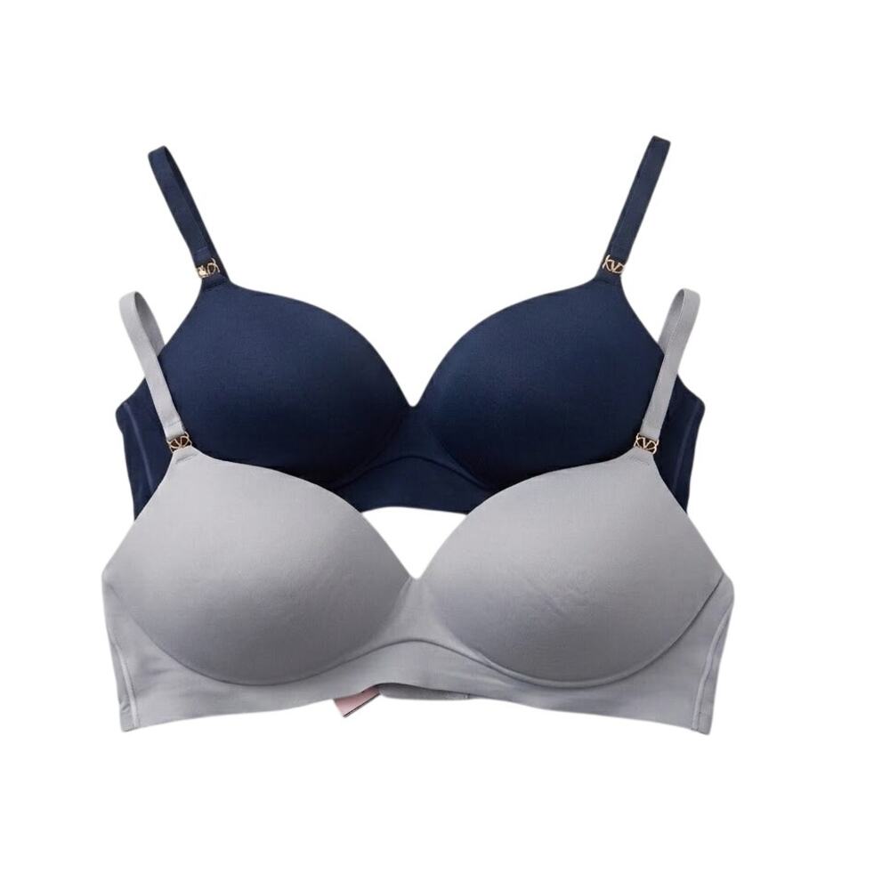 Victoria's Secret bundle / lot navy & gray padded no wire bras comfort size 40C